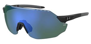 Under Armour Non-Polarized Rectangular Unisex's Sunglasses-(UA HALFTIME O6W 99V8| Black color