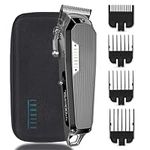 Lanvier Hair Clipper for Men, Professional 10W/7500RPM High Speed Barber Clipper for Hair Cutting and Grooming, Dual Voltage Cordless Hair Trimmer Kit with LED Display & Storage Case - Black