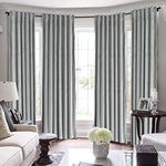 ChadMade Loft Velvet Curtains Grey Drapes 50Wx144L Back Tab Rod Pocket Room Darkening Curtains Set of 2 Solid Door Panels, Birkin Collection