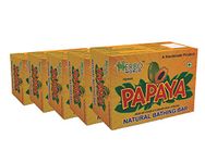 HERBOWORLD Papaya Whitening Soap (75gm) For Whitening, Glowing and Fairness, Enriched with Papayas Extract Pack of 5