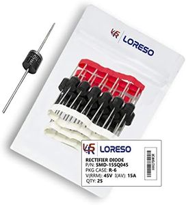 LORESO 15SQ045 Diode, Pack of 25 – Schottky Barrier Rectifier Bypass Blocking Diodes 45V 15.0A 15 Volt 15 Amp Solar Panel Diode