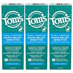 Tom's of Maine Rapid Relief Sensitive Natural Toothpaste Multi Pack, Fresh Mint, 3 Count