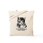 CafePress You've Cat To Be Kitten Me Right Meow Funny Tote B Natural Canvas Tote Bag, Reusable Shopping Bag