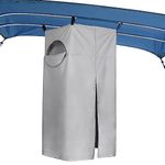 Tuszom Heavy Duty 600D Privacy Tent for Boat, Heavy Duty Hanging Changing Room for Bimini Top with Storage Bag, Portable Privacy Station for Pontoons (Gray, 27" W x 30" D x 72" -84" H)