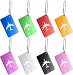 QOOSIKICC 8 Pcs Metal Luggage Tags,