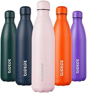 BJPKPK Water Bottles Stainless Steel Insulated Water Bottle 25oz Metal Water Bottles for Travel, Sakura Pink