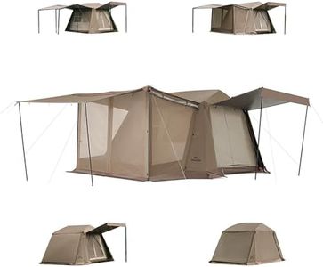 2025 Naturehike Village 2 Living Area 4 Modes of Camping Tent 4-6 Person with Canopy SunWall, Awning, UPF 11000+ UV Protection, Portable Family Cabin Pop Up Tent for Hiking, Beach and Travel