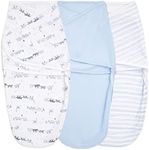 aden + anais, Cotton Knit Baby Wrap, Newborn Wearable Blanket, 3 Pack, Rising Star, 0-3 Months