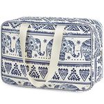 Full Size Toiletry Bag Large Cosmetic Bag Travel Makeup Bag Organizer for Women (Elephant)