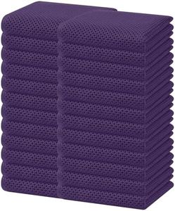 Homaxy 100% Cotton Waffle Weave Kitchen Dish Towels, Ultra Soft Absorbent Quick Drying Cleaning Towel, 13 x 28 Inches, 24-Pack, Eggplant