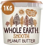 Whole Earth Creamy Peanut Butter, Spreadable Cream, Natural Source of Vegetable Protein, Gluten-Free, Vegan, Pack of 1kg