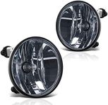 AUTOSAVER88 Fog Lights Compatible with 2007-2014 Chevy Suburban Tahoe GMC Yukon, 07-13 Avalanche, 10-13 Camaro 15-19 Colorado 15-17 Silverado, 14-16 Sierra Ford Escape Fog Light with Bulbs (Smoke)