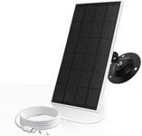 Solar Panel 5V 3W for Outdoor Solar Powered Security Camera,Waterproof Solar Panel with 3 Meter Micro USB Port Cable Compatible with Eufy Cam (White)