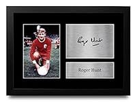 HWC Trading FR A4 Roger Hunt Liverpool Gifts Printed Signed Autograph Picture for Football Fans and Supporters - A4 Framed