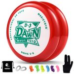 Yoyo D3 Responsve Yoyo for Kids, 2A Looping Yo Yo Kids Practise 2A Yoyo Tricks, Plastic Yoyo for Beginners with Replacement 6 Yoyo Strings + Yoyo Bag + Yoyo Glove + 2 Spacer - Red