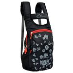 Kuber Industries Polyester Waterproof Disney Mickey Mouse Face Print Backpack|Sturdy School Bag For Kids (Black)