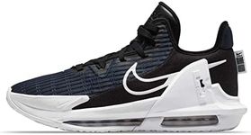 Nike mens Lebron Witness 6 Indoor Shoes, Black White Dark Obsidian, 45 EU