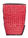 Jolmo Lander Backpacking Down Top Quilts 800fp Ultralight Down Sleeping Bag Camping Down Sleeping Quilts Q-400D (Red/Regular)