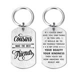 Yobent to My Cousin Christmas Gifts for Women, Cousins Make the Best Friends Keychain, Happy Birthday Cousin Gift Ideas, I Love My Favorite Cousin