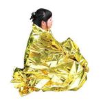 Primacare FB-6831 Emergency Foil Silver & Gold Mylar Thermal Blanket, 62" Length x 82" Width (Pack of 10)