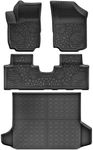 Floor Mats & Cargo Liner for Chevy Equinox/GMC Terrain 2024 2023 2022-2018, Custom Fit TPE All Weather Chevrolet Equinox Floor Liners and Rear Cargo Mat Waterproof Car Mats Set Accessories, Black