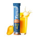 Fast&Up Reload (5 Litres) Low Sugar energy drink for Instant Hydration - 20 Effervescent Tablets with all 5 Essential Electrolytes + Added Vitamins - Certified Electrolytes Drink - Mango flavour