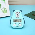 Agabani Cute Cartoon Digital Electronic Kitchen Timer & Stopwatch with LCD Display and Retractable Stand, Timing Alarm Clock for Cooking | Baking | Kids Study Yoga Shower Bathroom (Sky Blue)