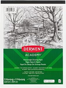 Derwent Academy Drawing Paper Pad, 40 Sheets, 9" x 12", Heavyweight (54978)