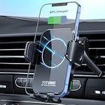 YITUMU Wireless Car Charger,15W Qi Fast Charging Car Phone Holder Wireless Charger for Car Air Vent Compatible with iPhone 14/13/13 Pro/12 pro/12/11/X/8,Samsung Galaxy S23/S22.