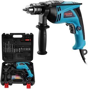 Trapano a Percussione con filo TEENO, 710 W, 230 V, 0-2800rpm, velocità variabile in continuo con pulsante rotante, Diametri di foratura: legno 25mm, calcestruzzo 13mm, metallo 13mm, blu