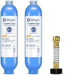 lifeegrn RV Water Filter with Hose Protector, Inline Water Filter, Reduces Bad Taste, Odors, Chlorine and Sediment in Drinking Water, Blue(2 Packs)