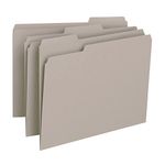 Smead File Folder, 1/3-Cut Tab, Letter Size, Gray, 100 per Box (12343)