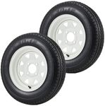 5.30-12 5.30x12 530-12 5.30-12 Trailer Tires with 12 in Rims, 4 Lug on 4 in, Load Range C, 6PR (530 12 with 4 lug)