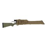 Allen Company Knit Gun Sock for Rifle/Shotguns With or Without Scope - Anti-Rust and Silicone-Treated for Gun Safe, Bag, and Case Storage - Drawstring Closure - 52" Tan