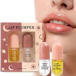 Browsluv Lip Plumper Kit - Natural Lip Plumper,Lip Plumping Serum Instant Fuller Lips,Plumping Lip Oil Hydrating Lip Gloss,Lip Plumper Gloss,Make Lips Fuller and Moisturizing (1 Box)