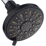 AquaDance Oil Rubbed Bronze High Pressure 6-Setting 4" Shower Head – Angle Adjustable, Anti-Clog Showerhead Jets, Tool-Free Installation-USA Standard Certified-Top U.S. Brand