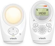 VTech Digital Audio Baby Monitor DM1211 - with DECT Technology, Intercom Function, LCD Volume Display, Temperature Sensor, Night Light and More - Parent and Baby Unit