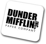 Dunder Mifflin Coaster TV Series The Office Christmas Birthday Gift Idea for Mum, Dad, Brother, Sister, Son, Daughter, Uncle, Auntie, Office Fan (White)