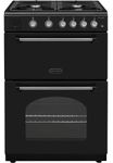 Rangemaster Classic 60 CLA60NGFBL/C 60cm wide Double Oven Gas Cooker with Electric Grill - Black/Chrome - A+/A Rated