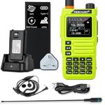 TIDRADIO TD-H9 Ham Radio Walkie Talkies | 10Watt, GPS, APRS, Spectrum Analysis, Bluetooth Connectivity, SMS, Web Upgrade, AM/FM, NOAA, USB-C Charing Long Range Two Way Radio - Green