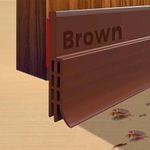 Door Seal Strip and Draft Stopper - Soundproof Bottom Seal Weather Stripping for Exterior/Interior Doors, Sweep Strip Under Door Blocker, 39.3 Inch (Brown)