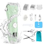 Baby Hair Clipper-Quiet Kid Hair Clipper with Safe Ceramic Blade & LCD Power Display, Professional Hair Trimmer for Kids Waterproof Rechargeable Haircut Kit for Toddler Children, 1 Hour Fast Charge