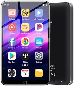 80GB MP3 Player with Bluetooth and WiFi, 4-inch Touch Screen MP3 Player with Bluetooth ， with Spotify, SpotifyKids, Audible, Andora, Amazon Player, MP4&MP3 Player up to 1TB Black (Black)