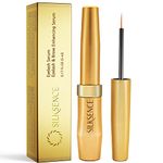 SILKSENCE Upgraded Eyelash Growth Serum, Premium Lash Serum and Eyebrow Enhancer, Lengthen and Strengthen Eyelashes, Achieve Longer, Thicker, Healthier, and Stronger Lashes (Matted Gold)