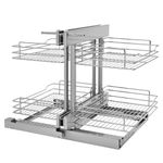 Rev-A-Shelf Chrome Blind Corner Organizer, Steel, Silver, 18" Min. Opening