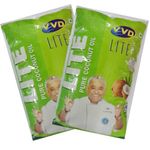 VVD Lite Pure Coconut Edible Oil 2 Ltr - 100% Natural and Nutrient-Rich Cooking Oil - (Pack of 2 Pouches)