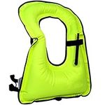 Inflatable Snorkel Vest for Adults Kids Children, Adjustable Light Floatage Vest for Diving, Snorkeling, Swimming, Surfing (Up to 200 lbs Loading)