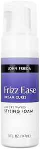 John Frieda Frizz Ease Dream Curls Air Dry Waves Styling Foam, Hair Foam for Curly or Wavy Hair, 5 Fl Oz