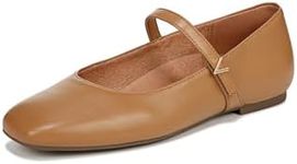 Vionic Women's Mary Jane Flat Alameda Shoes with Arch Support Wide Fit Camel