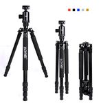 Zomei Z888 Professional Portable Metallic Color Aluminium Tripod & Ball Head Compact Travel for All Canon Sony, Nikon, Samsung, Panasonic, Olympus, Kodak, Fuji, Cameras and Video Camera Black